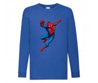 Лонгслив реглан Человек Паук 008 (Spider-Man) синий (SPM blu 008) 104 см
