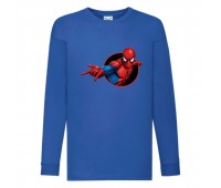 Лонгслив реглан Человек Паук 009 (Spider-Man) синий (SPM blu 009) 104 см