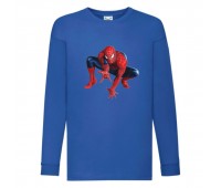 Лонгслив реглан Человек Паук 0015 (Spider-Man) синий (SPM blu 0015) 104 см