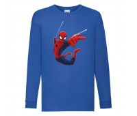 Лонгслив реглан Человек Паук 0017 (Spider-Man) синий (SPM blu 0017) 104 см
