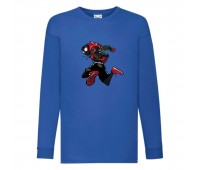 Лонгслив реглан Человек Паук 0019 (Spider-Man) синий (SPM blu 0019) 104 см