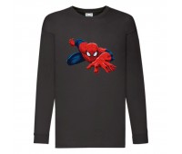 Лонгслив реглан Человек Паук 004 (Spider-Man) черный (SPM blc 004) 104 см