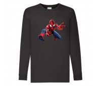 Лонгслив реглан Человек Паук 005 (Spider-Man) черный (SPM blc 005) 104 см