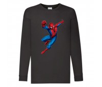 Лонгслив реглан Человек Паук 008 (Spider-Man) черный (SPM blc 008) 104 см