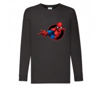 Лонгслив реглан Человек Паук 009 (Spider-Man) черный (SPM blc 009) 104 см