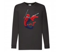 Лонгслив реглан Человек Паук 0017 (Spider-Man) черный (SPM blc 0017) 104 см