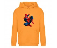 Худи детская  Человек Паук 007 (Spider Man) оранжевая (SPM orn 007) 116 см