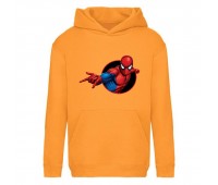 Худи детская  Человек Паук 009 (Spider Man) оранжевая (SPM orn 009) 116 см