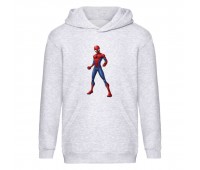 Худи детская  Человек Паук 001 (Spider Man) серый (SPM gry 001) 116 см