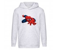 Худи детская  Человек Паук 004 (Spider Man) серый (SPM gry 004) 116 см