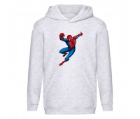 Худи детская  Человек Паук 008 (Spider Man) серый (SPM gry 008) 116 см