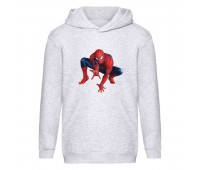 Худи детская  Человек Паук 0015 (Spider Man) серый (SPM gry 0015) 116 см
