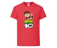 Футболка детская Ben 10- 0012 красная (BEN red 0012) 104 см