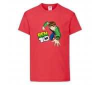 Футболка детская Ben 10- 0013 красная (BEN red 0013) 104 см