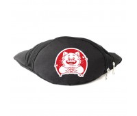 Сумка Бананка Я краснею Панда 002 на пояс Cappuccino (IRP 002-black) черный