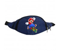 Сумка Бананка на пояс Супер братья Марио Mario (OB-SM-05) Cappuccino Toys синяя