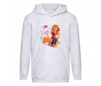 Худи детская  Я краснею Панда 002 серая (REP gry 002) 116 см