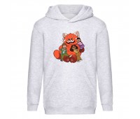 Худи детская  Я краснею Панда 003 серая (REP gry 003) 116 см