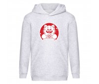 Худи детская  Я краснею Панда 005 серая (REP gry 005) 116 см