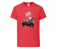 Футболка детская Плохие парни 001 красная (BED red 001) 104 см