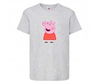 Футболка детская Свинка Пеппа 005 (PPG gry 005) серая размер 104 см