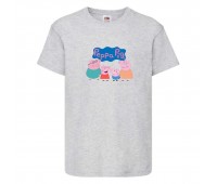Футболка детская Свинка Пеппа 006 (PPG gry 006) серая размер 104 см