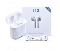Навушники бездротові HBQ  Bluetooth TWS I12 білого кольору