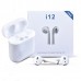 Навушники бездротові HBQ  Bluetooth TWS I12 білого кольору