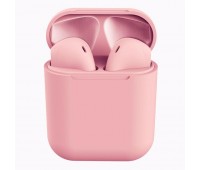 Навушники бездротові HBQ inPods I12 Macaron Bluetooth TWS рожевого кольору