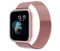 Смарт-часы Smart Bracelet T80s розовые (два сменных браслета), температура тела, пульс, давление, кислород