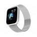 Смарт-часы Smart Bracelet T80s серебристые (два сменных браслета), температура тела, пульс, давление, кислород