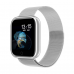 Смарт-часы Smart Bracelet T80s серебристые (два сменных браслета), температура тела, пульс, давление, кислород