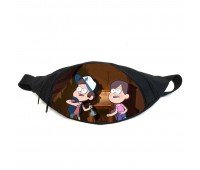 Поясная сумка бананка Гравити Фолз (GBGF06) Gear Bag черная