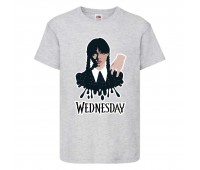 Футболка детская Wednesday 009 серая (WDY gry 009) 116 см