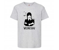 Футболка детская Wednesday 010 серая (WDY gry 010) 116 см
