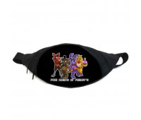 Поясная сумка бананка ФНАФ Аниматроники (GB-FNAF 5 ночей с Фредди 06) Gear Bag черная