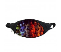 Поясная сумка бананка ФНАФ Аниматроники (GB-FNAF 5 ночей с Фредди 08) Gear Bag черная