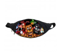 Поясная сумка бананка ФНАФ Аниматроники (GB-FNAF 5 ночей с Фредди 13) Gear Bag черная