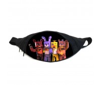 Поясная сумка бананка ФНАФ Аниматроники (GB-FNAF 5 ночей с Фредди 14) Gear Bag черная