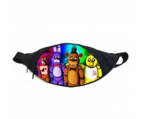 Поясная сумка бананка ФНАФ Аниматроники (GB-FNAF 5 ночей с Фредди 16) Gear Bag черная