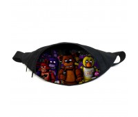 Поясная сумка бананка ФНАФ Аниматроники (GB-FNAF 5 ночей с Фредди 25) Gear Bag черная