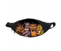Поясная сумка бананка ФНАФ Аниматроники (GB-FNAF 5 ночей с Фредди 26) Gear Bag черная