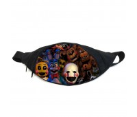 Поясная сумка бананка ФНАФ Аниматроники (GB-FNAF 5 ночей с Фредди 27) Gear Bag черная