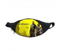 Поясная сумка бананка Киберпанк (GB-cyberpunk 06) Gear Bag черная