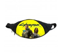 Поясная сумка бананка Киберпанк (GB-cyberpunk 08) Gear Bag черная