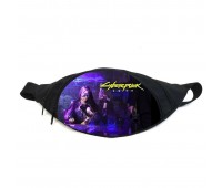 Поясная сумка бананка Киберпанк (GB-cyberpunk 09) Gear Bag черная