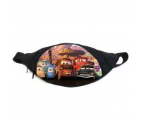 Поясная сумка бананка Тачки (GB-cars 01) молния Макквин Gear Bag черная