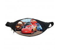 Поясная сумка бананка Тачки (GB-cars 08) молния Макквин Gear Bag черная