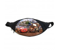 Поясная сумка бананка Тачки (GB-cars 010) молния Макквин Gear Bag черная