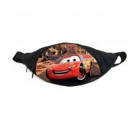 Поясная сумка бананка Тачки (GB-cars 014) молния Макквин Gear Bag черная